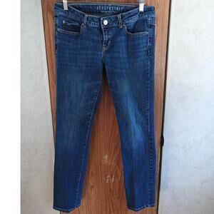 Aeropostale Skinny Jeans Low Rise 6 Short Y2K 2010s Blue Denim 28 Inseam